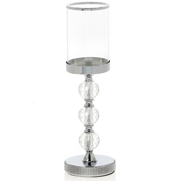Серебряный подсвечник Glamour Lantern Chrome Crystal