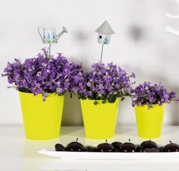 Крышка для цветочного горшка SIMPLE круглая PURPLE, диаметр 15 см