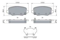фото thumb №2, Тормозные колодки тормозные bosch 0986424961 68273101aa jeep cherokee 14- зад