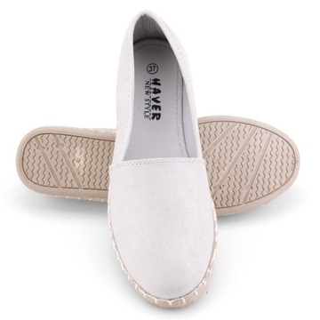 Espadryle damskie srebrne 2 Efa Srebny 38