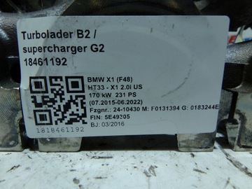 фото thumb №10, Bmw f39 f45 f48 mini f55 f56 f57 f60 турбонагнетатель 7641800 8626637 7651 km