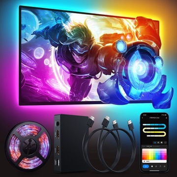 OUTLET RGB Ambilight Светодиодная лента для телевизора 3,8 м 55–65 дюймов HDMI