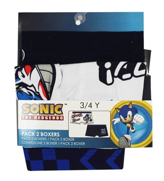 SONIC HEDGEHOG BOKSERKI DLA DZIECKA 2-PAK 3/4LATA