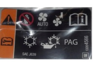 фото thumb №1, Наклейка табличка na pas кондиціонер meriva b