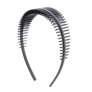 Plastikowy grzebień Obręcz do włosów Opaska do włosów Czarna 14.5x3.5cm