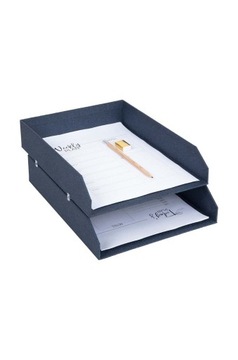 Tacka/Szuflada 2szt na dokumenty Bigso Box of Sweden Hakan Niebieski/Granat