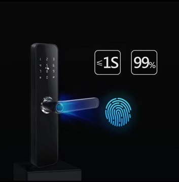 ЭЛЕКТРОННЫЙ ДВЕРНОЙ ЗАМОК, РУЧКА, КОД+RFID+ОТПЕЧАТКИ ПАЛЬЦЕВ TUYA SMART WIFI