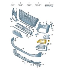 Купить Решётка заглушка бампера перед правая audi q2 aso, фото thumb