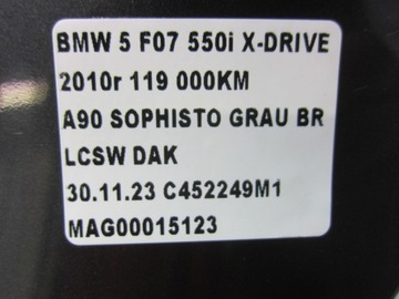 фото thumb №14, Bmw 5 f07 gt крыло левый переднее перед a90 sophisto grau 7248433