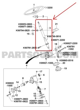 фото thumb №9, Колонка кермова kia ceres 1996-97 0k68a32100b