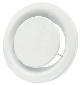 ANEMOSTAT WYWIEWNY 125mm BIAŁY Z RAMKĄ + OPASKA