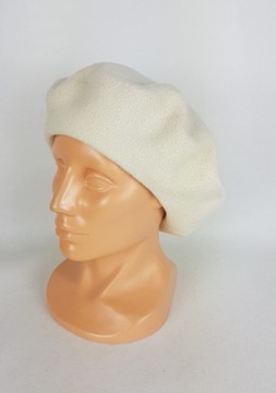 88 BERET FEZKO kremowy rozm. 10,5'' mały