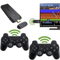 РЕТРО-КОНСОЛЬ ДЛЯ ТЕЛЕВИЗОРА С ИГРАМИ HDMI В КОМПЛЕКТЕ 2 ГАЙМПАДА КАРТА ПАМЯТИ 64 ГБ 20 000 ИГР
