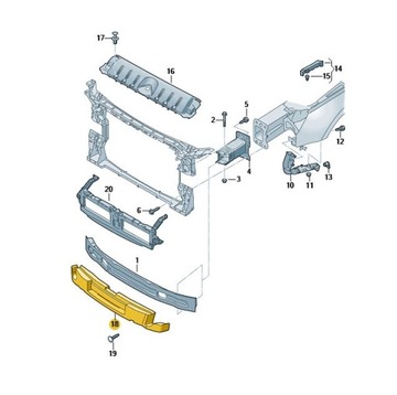 фото thumb №1, Піна наповнювач абсорбер бампера перед audi rs5 оригінал aso