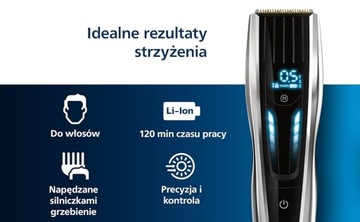 GOLARKA MASZYNKA DO STRZYŻENIA WŁOSÓW PHILIPS Tytanowe ostrza Digital Swipe