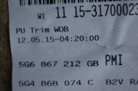 Golf vii оббивка двері праві задній 5g6867212gb Київ, фото thumb