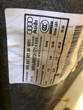 фото thumb №11, Audi q5 8r 12-16 потолок pod панорама 8r0867501aa