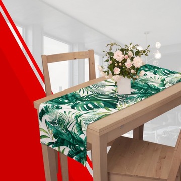 BIEŻNIK NA STÓŁ W KWIATY LIŚCIE 40x120 CM KWIATKI LIŚCIE RÓŻNE WZORY WYBÓR
