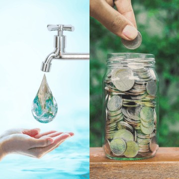 AQUA TOWER STONE 500л бак для дождевой воды + кран