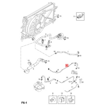 фото thumb №12, Оригінальний номер opel шланг радіатор opel astra h, signum, vectra c, zafira b 1,6/1,8