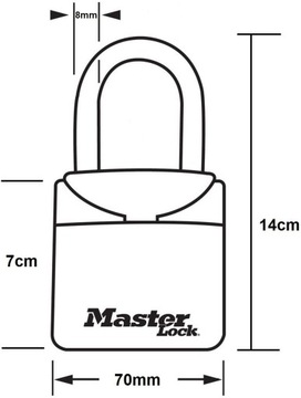 Kasetka na klucze z zamkiem szyfrowym i uchem Masterlock 5406EURD