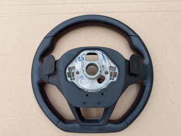 фото thumb №5, Руль с подогревом кожаный лепестки seat leon iv 5fa fr 2020 - 2025 .