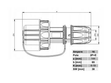 Przedłużacz do pracy pod wodą H07RN-F 3x1,5mm2 5m