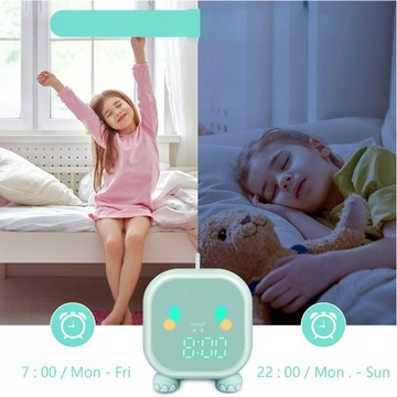 Цифровой будильник, ночник для детей, функция 8 в 1