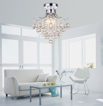Потолочный светильник Glamour Silver Crystal Plafond