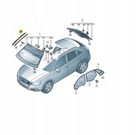 фото thumb №11, Прокладка молдинг стекло перед audi q5 8r0854327a