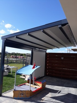 Pergola tarasowa ogrodowa przyścienna 400x250