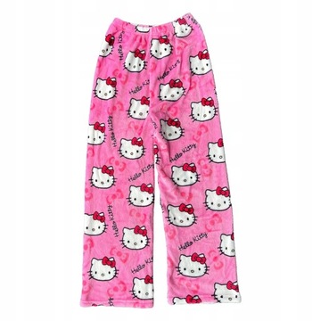 ЖЕНСКИЕ ПЛОТНЫЕ ТЕПЛЫЕ ФЛАНЕЛЕВЫЕ ПИЖАМНЫЕ БРЮКИ HELLO KITTY, МЯГКИЕ, УДОБНЫЕ