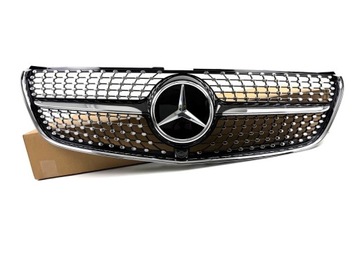 фото thumb №9, Решётка радиатора решётка mercedes v класс w447 15-19 amg diamond