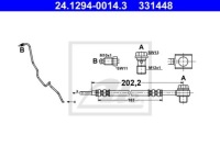 фото thumb №2, Ate 24.1294-0014.3 шланг тормозной гибкий