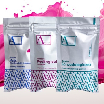 4x ARKADA SERUM TC16 для ногтей и кожи мазь ПОДОЛОГИЧЕСКИЙ СОЛЯНОЙ ПИЛИНГ