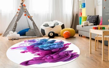 круглый коврик на стул толщиной 100см абстрактный