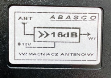 АВТОМОБИЛЬНЫЙ АНТЕННЫЙ УСИЛИТЕЛЬ +16 дБ ABASCO
