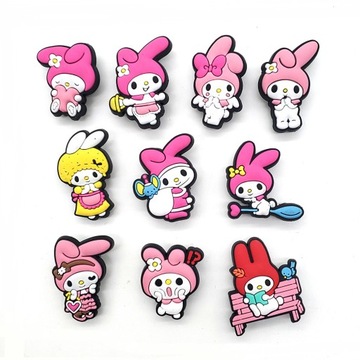 Przypinka My Melody Hello Kitty do Crocs butów klapków telefonu torebki