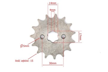 ZĘBATKA PRZÓD PRZEDNIA TUNING 428 15Z ZIPP ROUTER