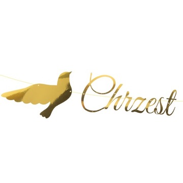 Baner Na Chrzest Święty Dekoracja Girlanda Imię