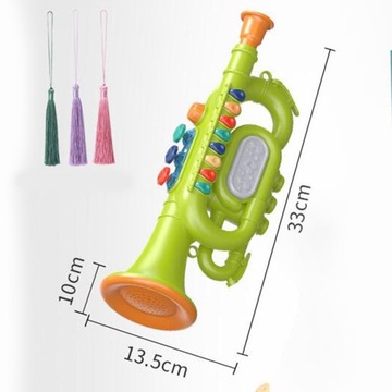 8-tonowy instrument muzyczny zielony klarnet