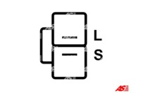 Регулятор напряжения генератора задняя hitachi nissan as-pl Оригинал, фото thumb