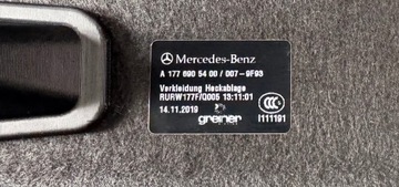 фото thumb №7, Mercedes a-klasa w177 2018-2025 полиця багажника чорна оригінал