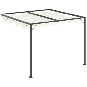 Pergola ogrodowa 3x3 m, Zadaszenie na taras, montaż na ścianie