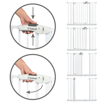 Ворота безопасности Kidwell Guarda 74-104 см Белый