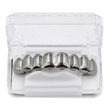 Zestaw grilli na usta 8 czapek Grill Hip, czarny