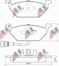 фото thumb №1, Тормозные колодки тормозные перед audi a2 2000- 2005