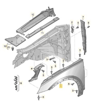фото thumb №1, Оригінальний номер audi 80a821106astl крило правий перед audi q5 80a