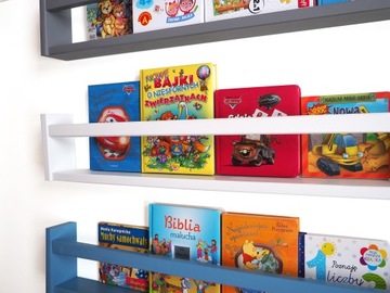 Белая скандинавская детская книжная полка Монтессори для игрушек