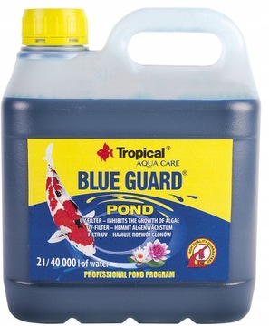 ТРОПИЧЕСКИЙ ПРУД BLUE GUARD 2Л ДЕЗИНФИЦИРУЮЩЕЕ СРЕДСТВО ДЛЯ ВОДОРОСЛЕЙ ПОДГОТОВКА ПРУДА